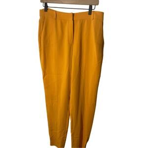 Massimo Dutti Gold Women's Old Money TECHNICAL FLARE FIT FULL LENGTH TROUSERS